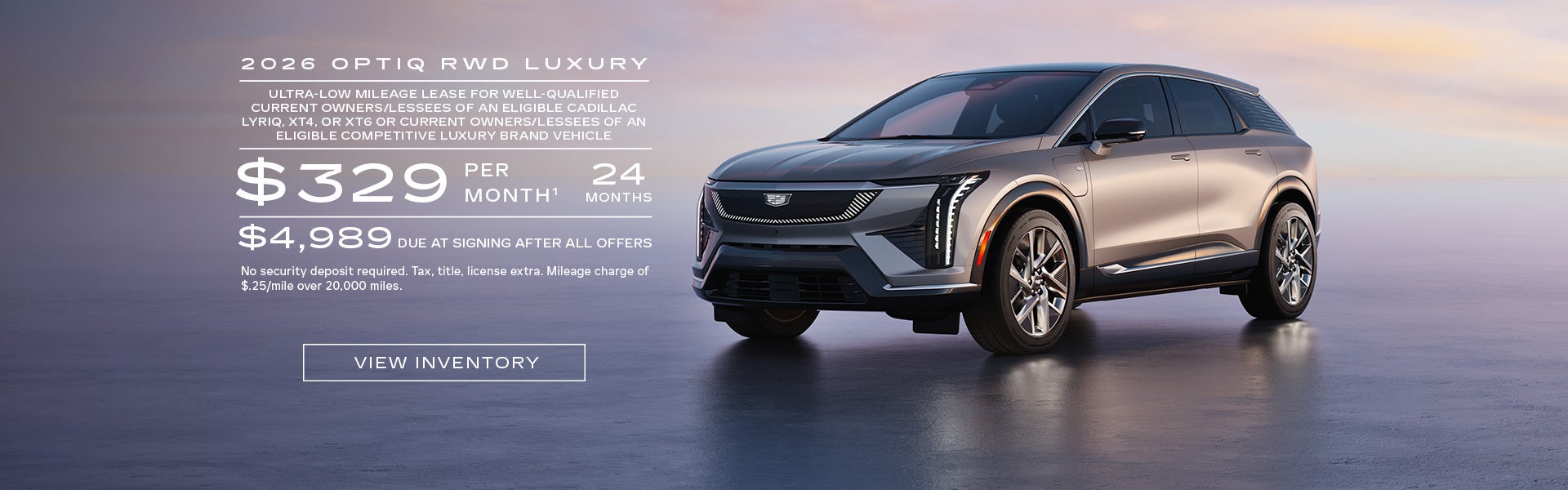 2026 OPTIQ RWD LUXURY. Ultra-low milege lease for well-qualified current owners/lessees of an eli...